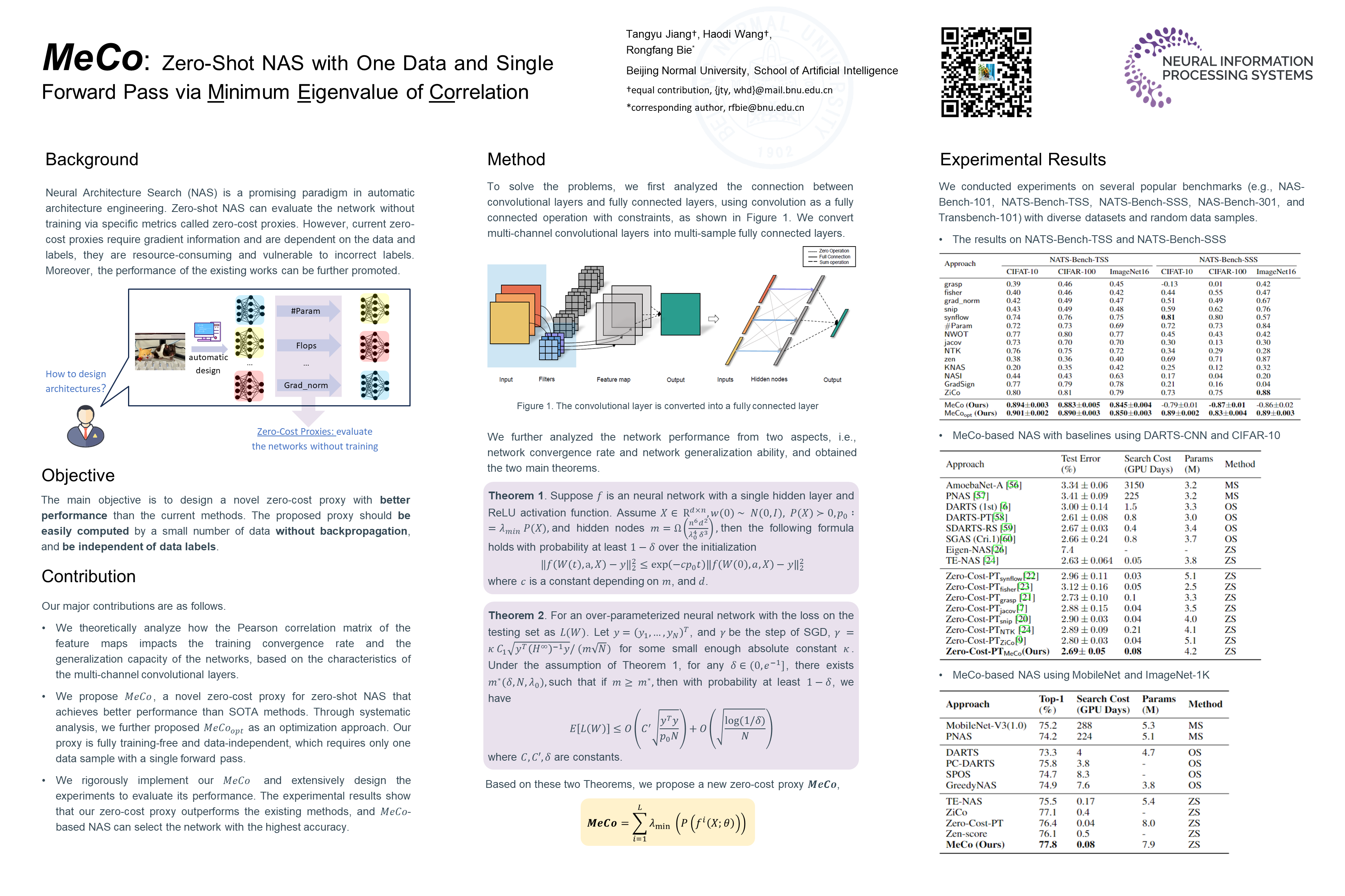 NeurIPS Poster MeCo: Zero-Shot NAS With One Data And Single Forward ...